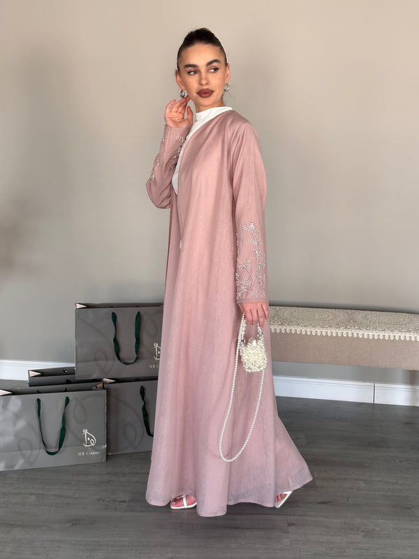 Pinky elegant abaya #ED36