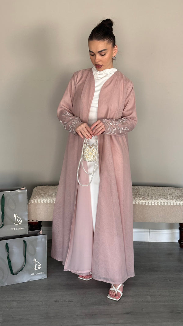 Pinky elegant abaya #ED36