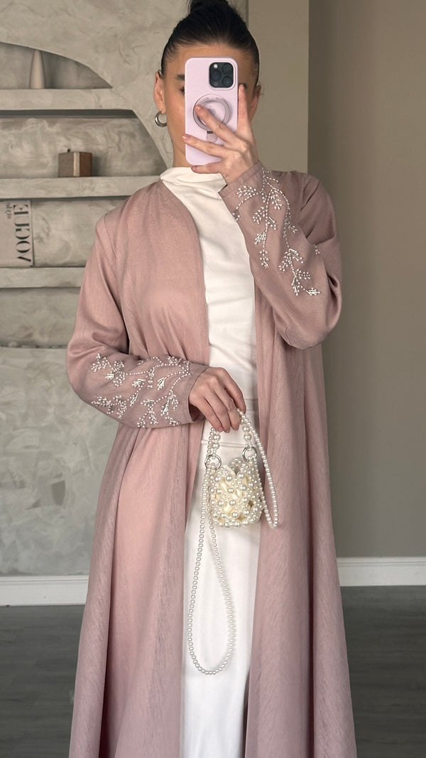 Pinky elegant abaya #ED36