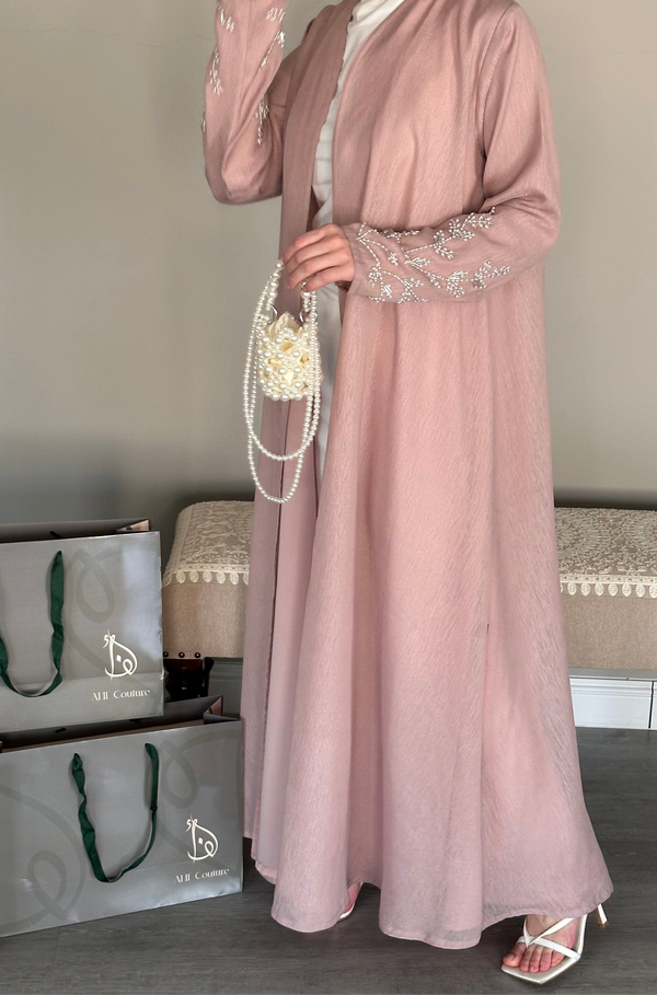 Pinky elegant abaya #ED36