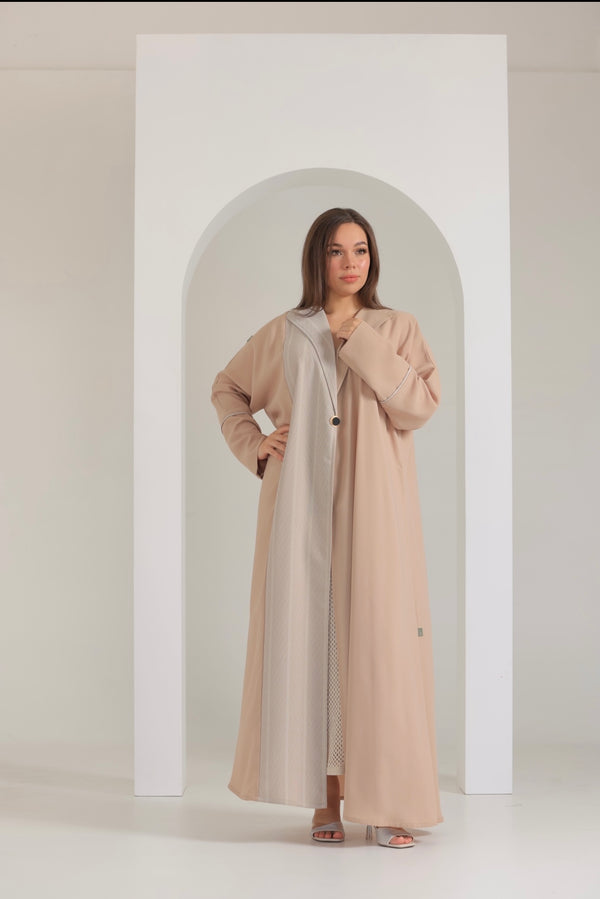 Beige blazer Abaya #D6