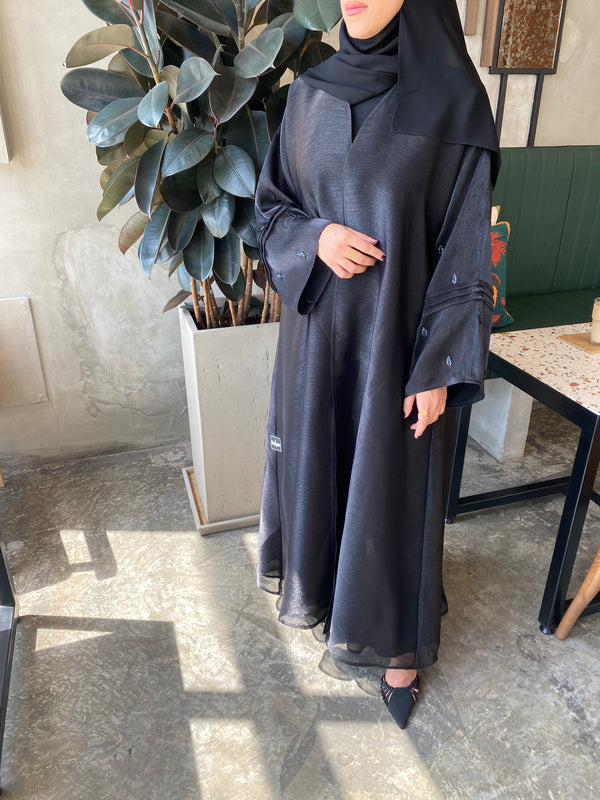 Black organza Abaya#51